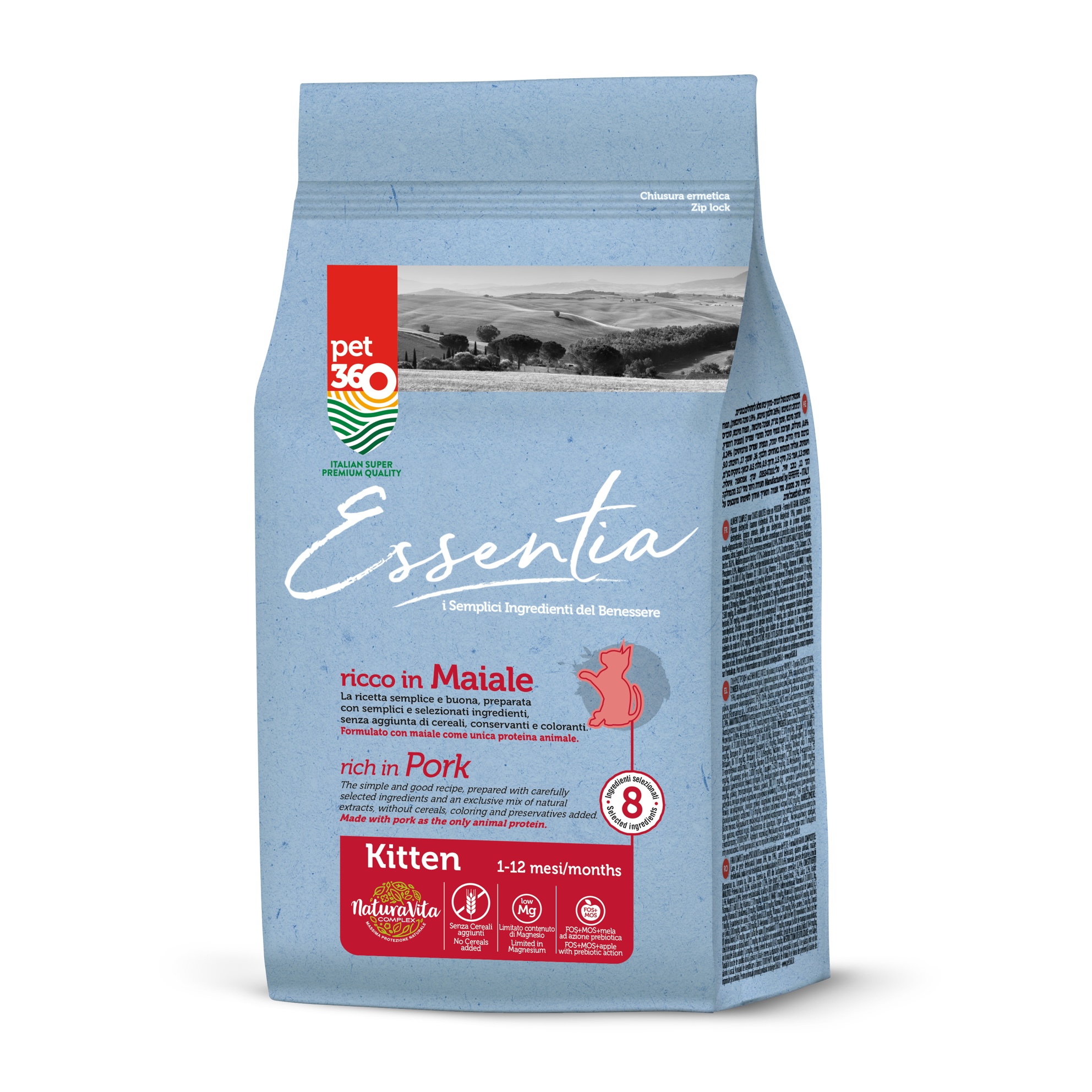 Pet 360 ESSENTIA KITTEN MAIALE — мясо дикого кабана для котят, 1,5 кг
