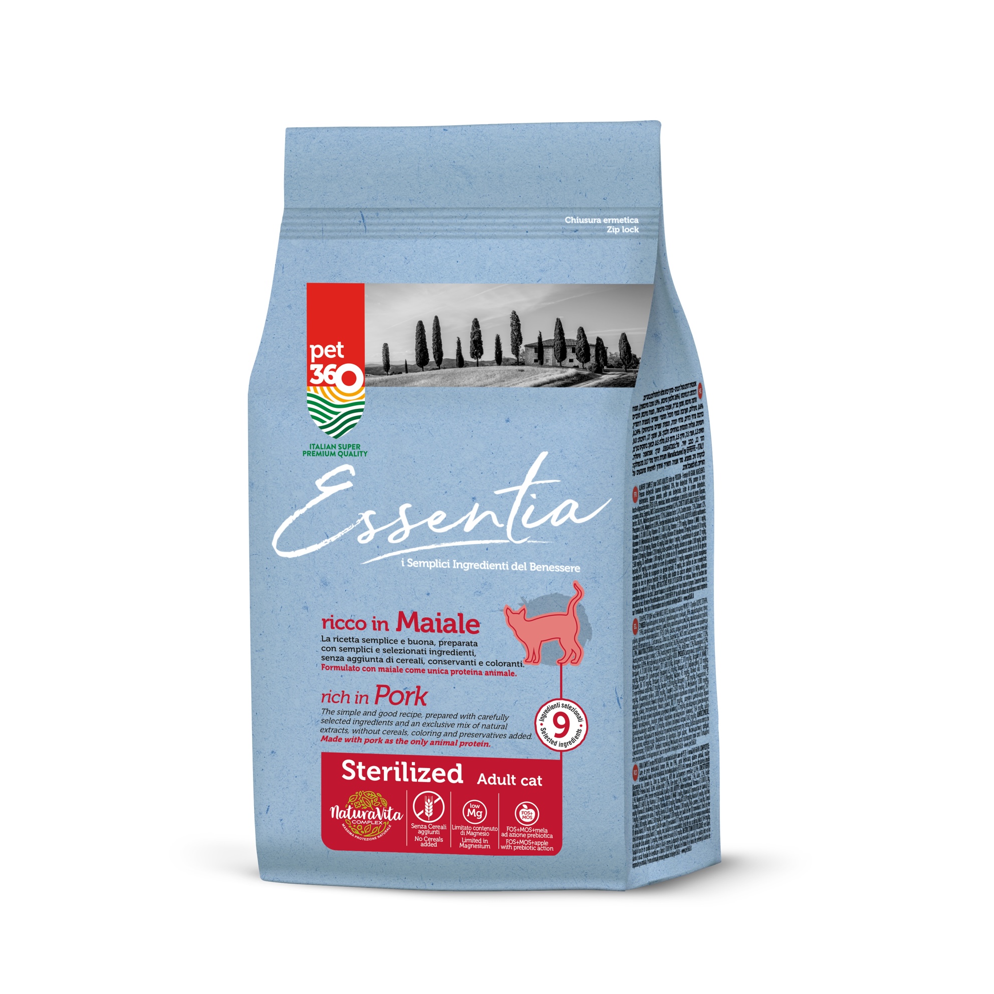 Pet 360 ESSENTIA ADULT STERIL PORK -мясо дикого кабана, для стерилизованных, 1,5 кг