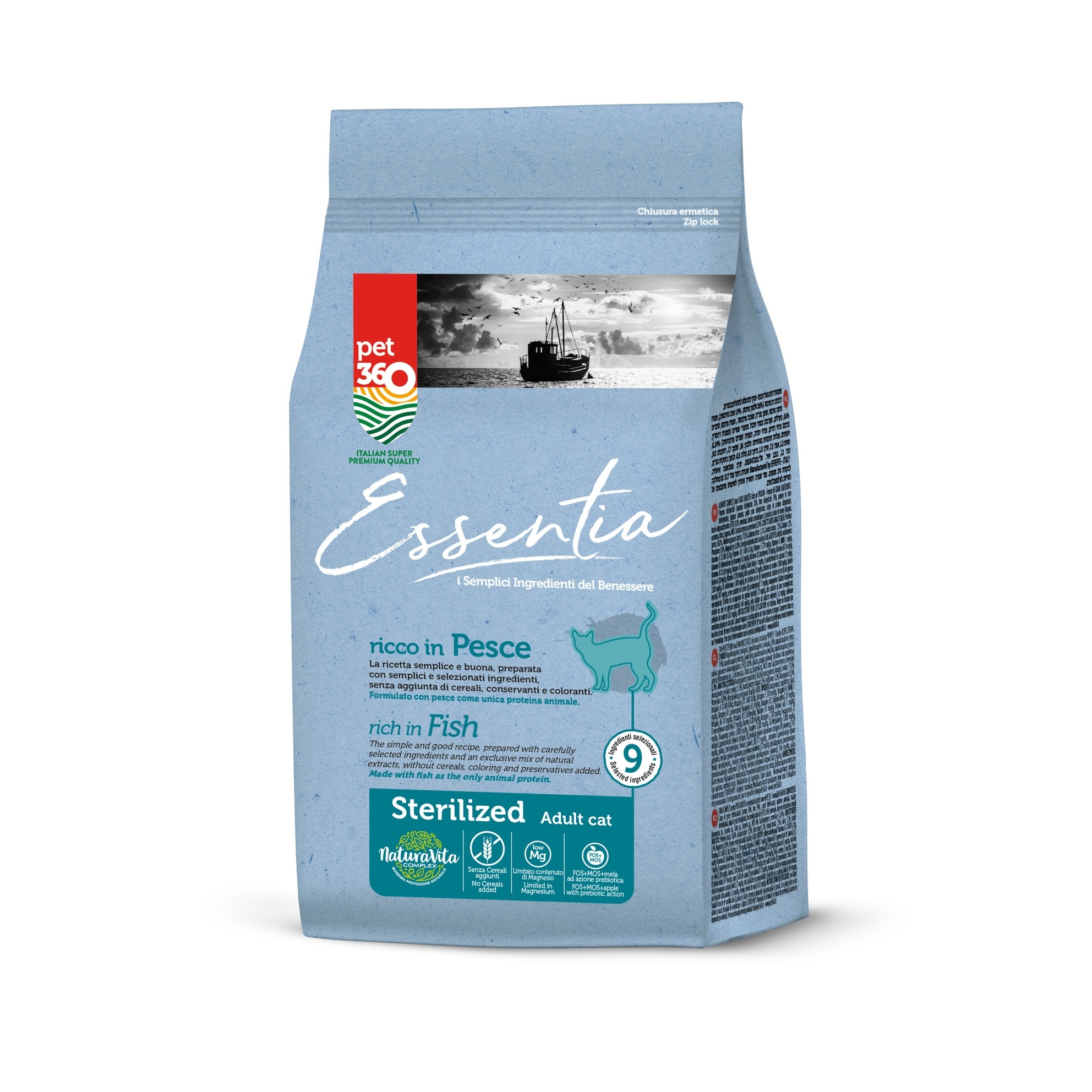 Pet 360 ESSENTIA ADULT STERIL FISH — рыба, для стерилизованных, 1,5 кг